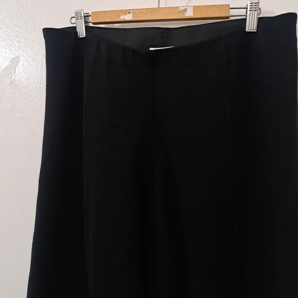Cos Women Large wide leg hi rise pants stretch black lyocell strong full length - Picture 4 of 9